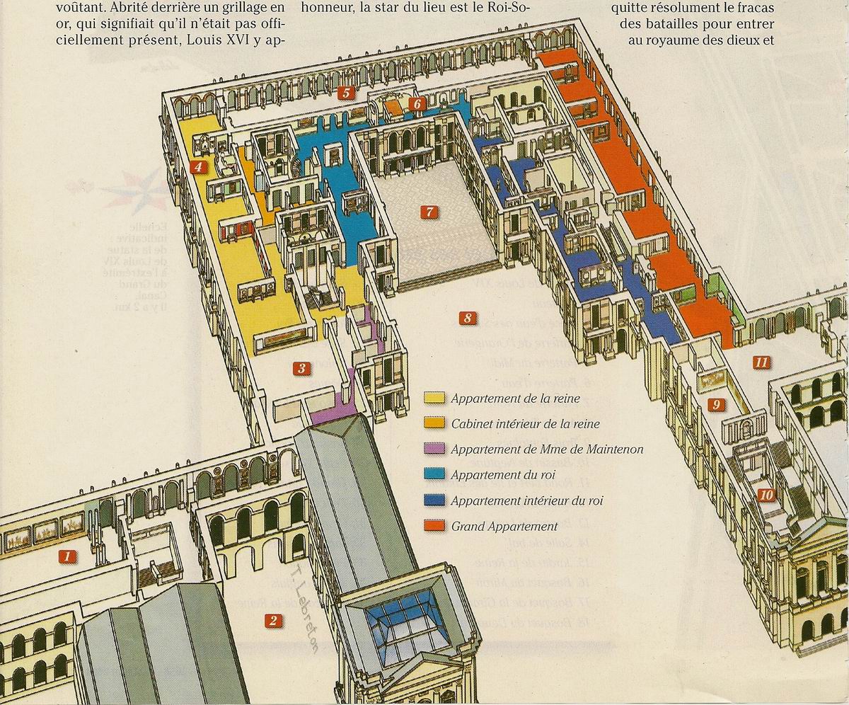 Versailles Plan Château Pin on Versailles et les Trianons plans